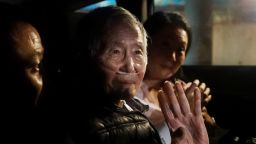 LIMA, PERU - DECEMBER 06: Former president of Peru Alberto Fujimori exits in a car the Barbadillo prison after being released on December 06, 2023 in Lima, Peru. On Tuesday, Peru