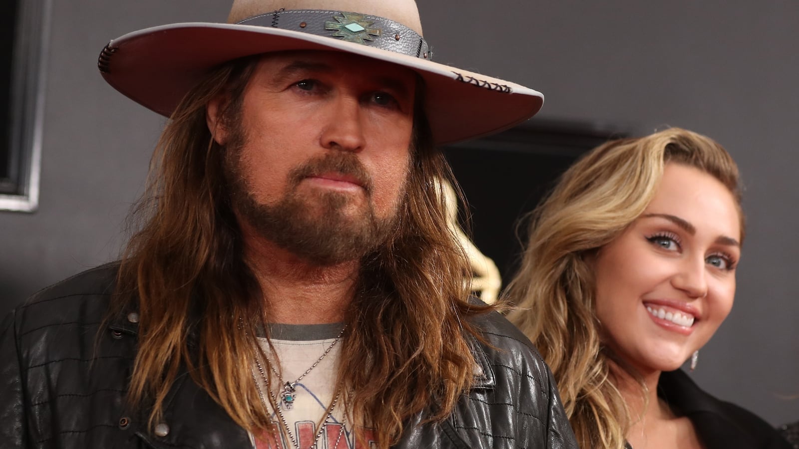 61st Grammy Awards - Arrivals - Los Angeles, California, U.S., February 10, 2019 - Billy Ray Cyrus, Miley Cyrus and Tish Cyrus (R). REUTERS/Lucy Nicholson