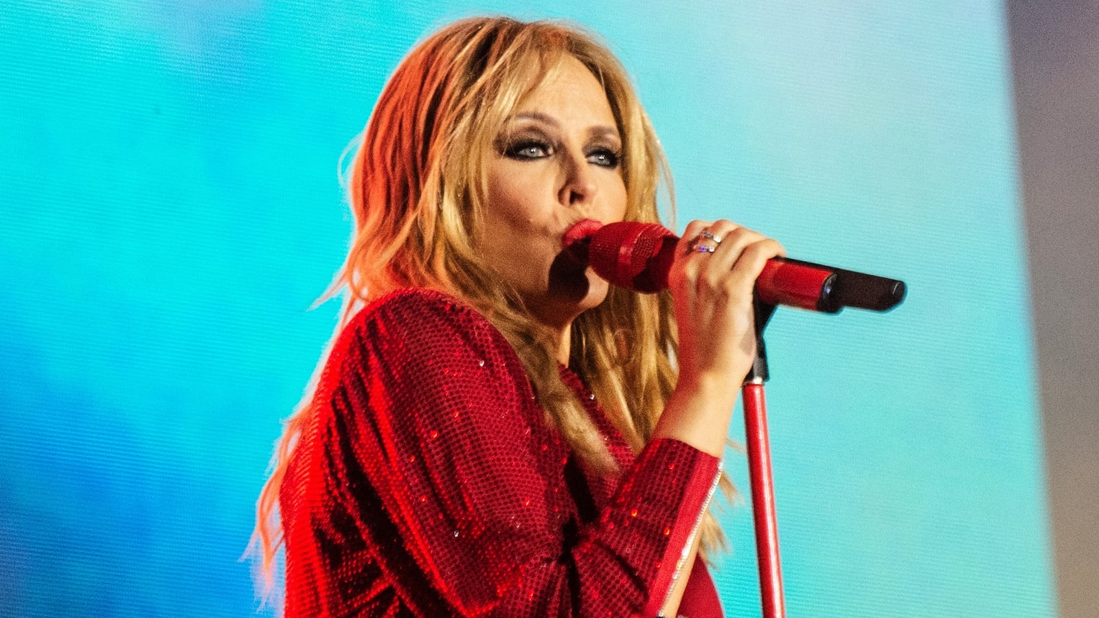 Kylie Minogue performs at Tinderbox music festival on Friday, June 27, 2025.