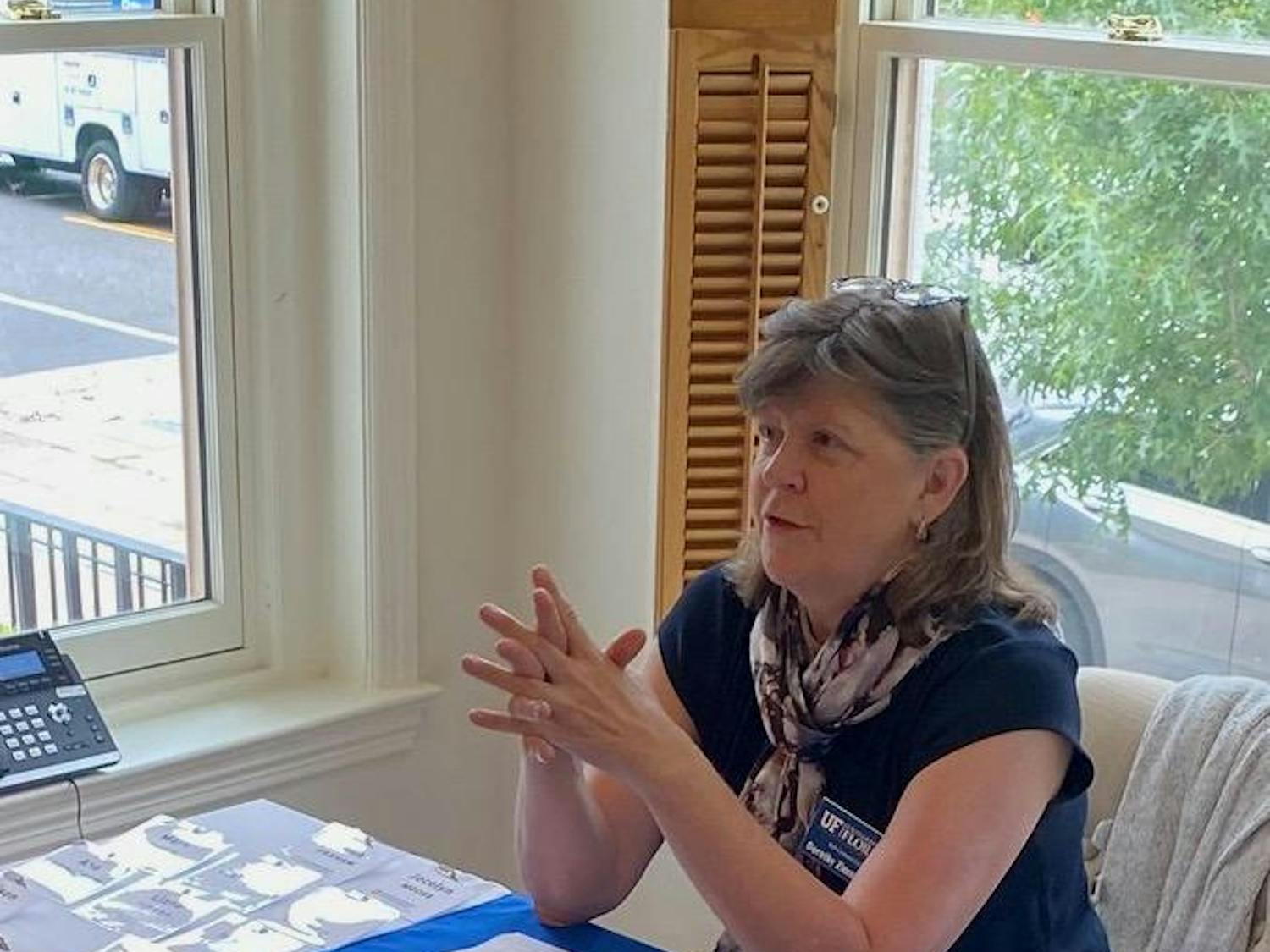 Dorothy Zimmerman at an event hosted at the Florida House for the Bob Graham Center for Public Service in May 2024. Photo courtesy of Marianne Vernetson.