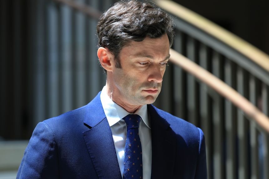 Sen. Jon Ossoff arrives for a classified briefing to Senators on the topic of Iran on June 26 in Washington, DC.