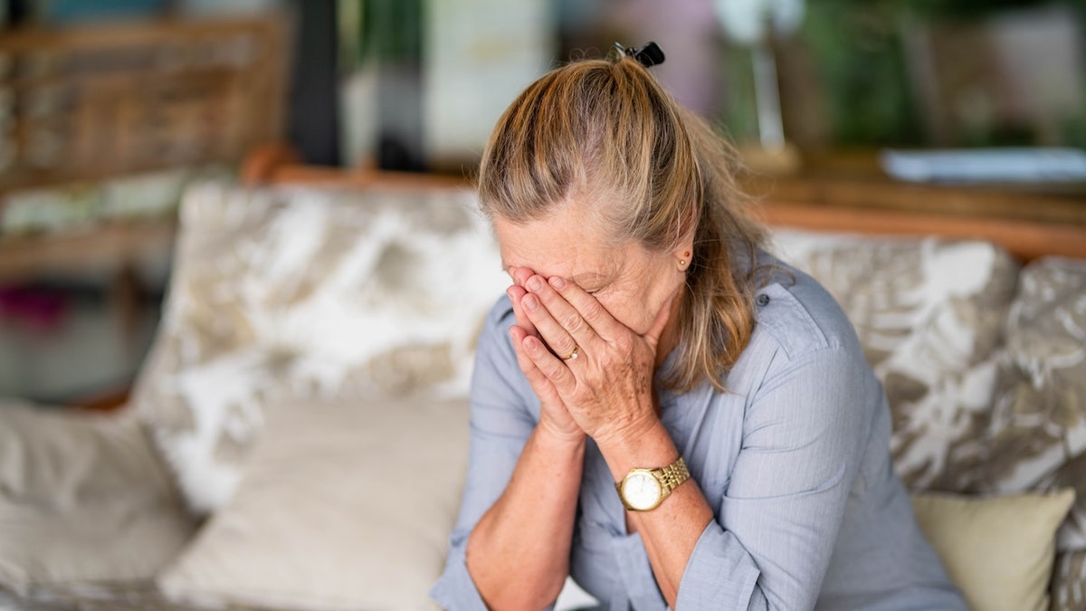 Older woman with anxiety