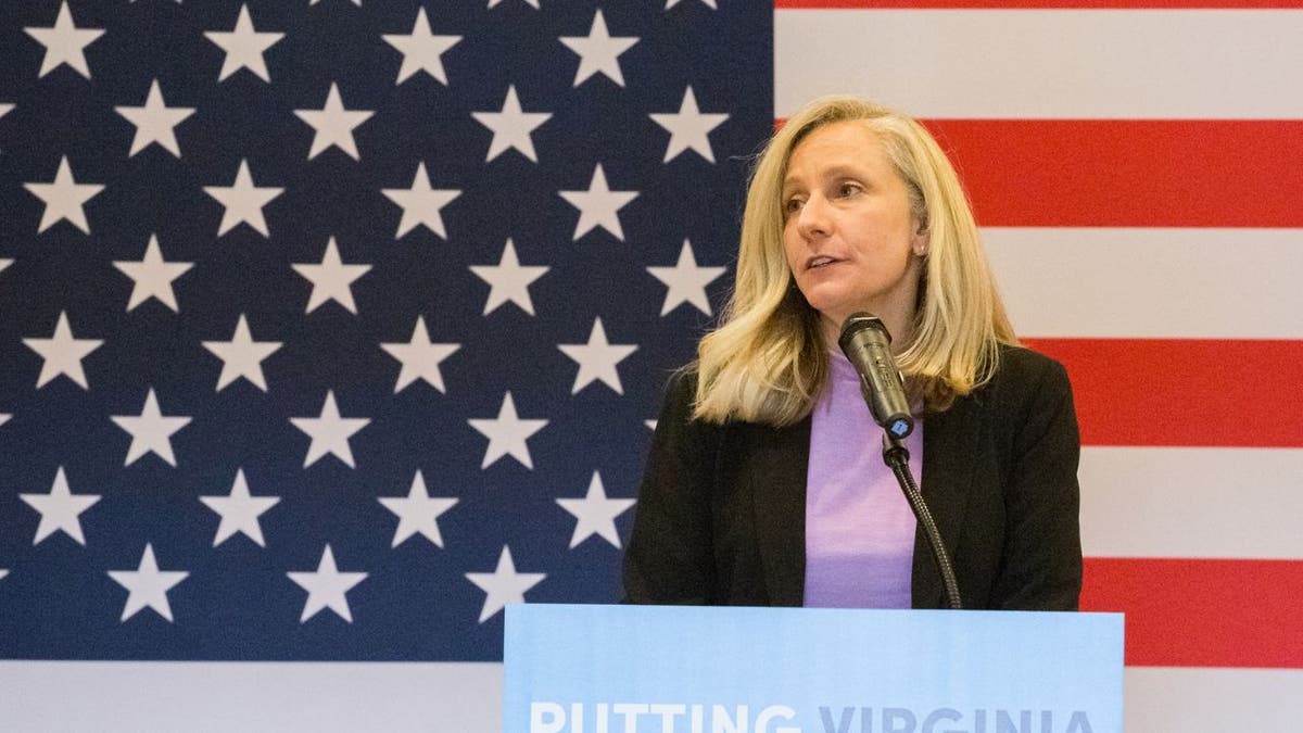 Abigail Spanberger during a rally