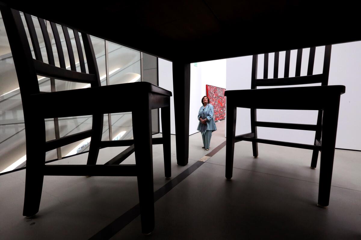 Robert Therrien's, "Under the Table, 1994," inside The Broad